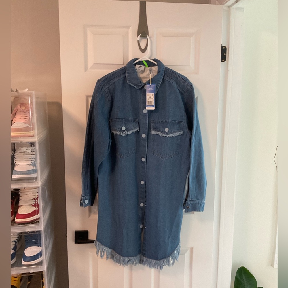 BRAND NEW! adidas x KSENIASCHNAIDER Denim Shirt Dress